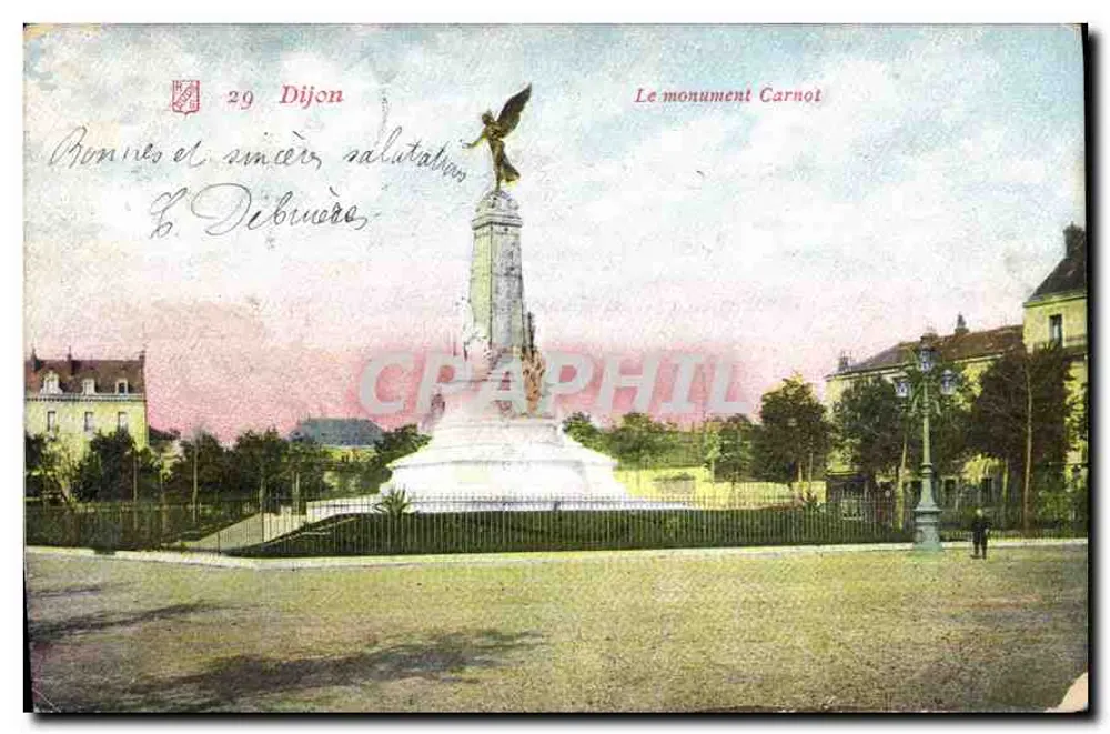 Dijon — Le monument Carnot — éditeur imprimeur non visible - Frente