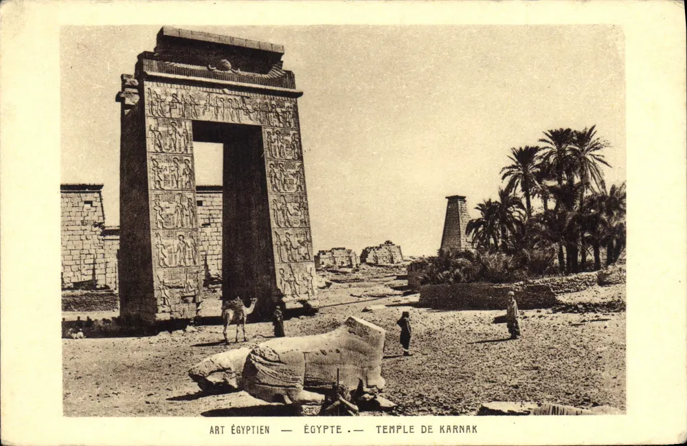 Templo de Karnak — Egito — Arte Egípcia — Braun & Cie, Paris - Frente