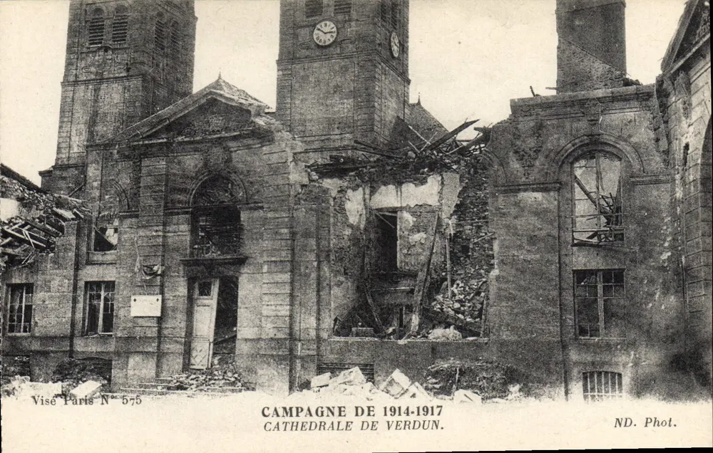 Kathedrale von Verdun — Ruinen nach dem Schlachtfeld — Visé Paris N° 575 - Vorderseite