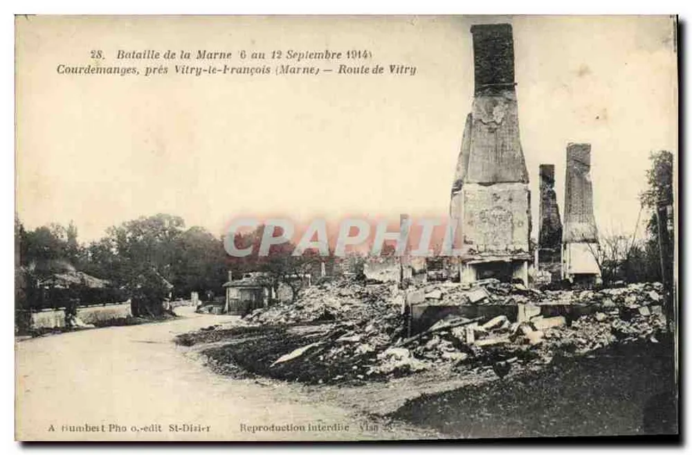 Schlacht an der Marne — Courdemanges bei Vitry-le-François — Humbert Photo, Verlag St-Dizier - Vorderseite