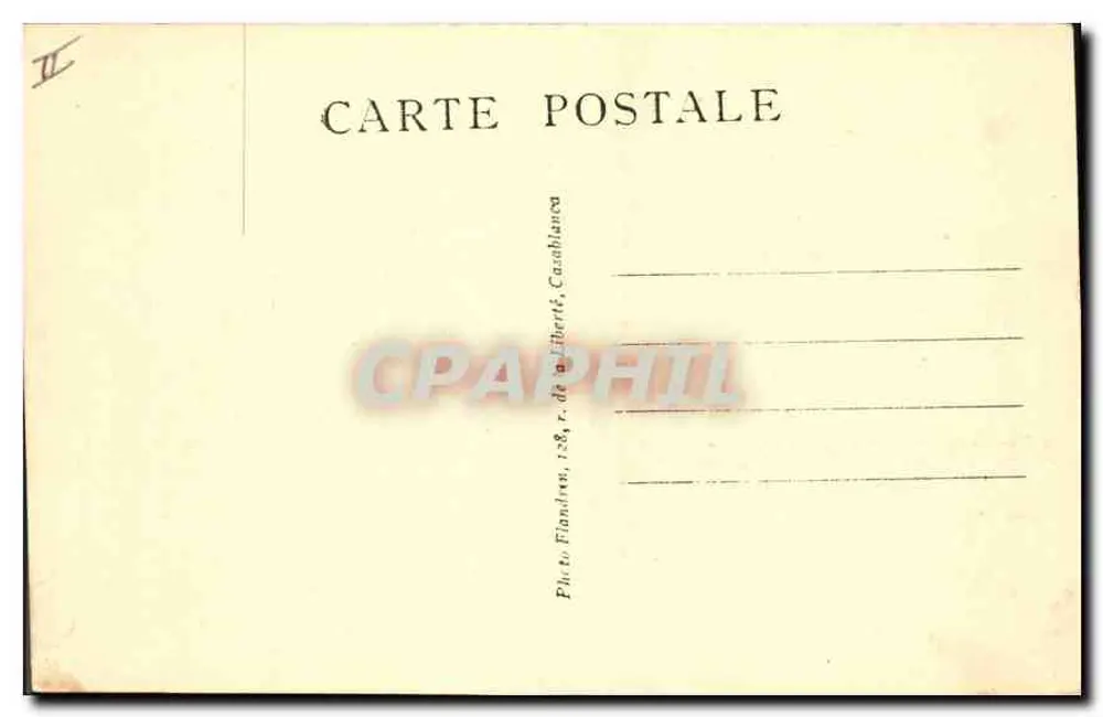 Casablanca - Das Palast der Gerechtigkeit — Photo Flandrin, n° 13-12 - Rückseite