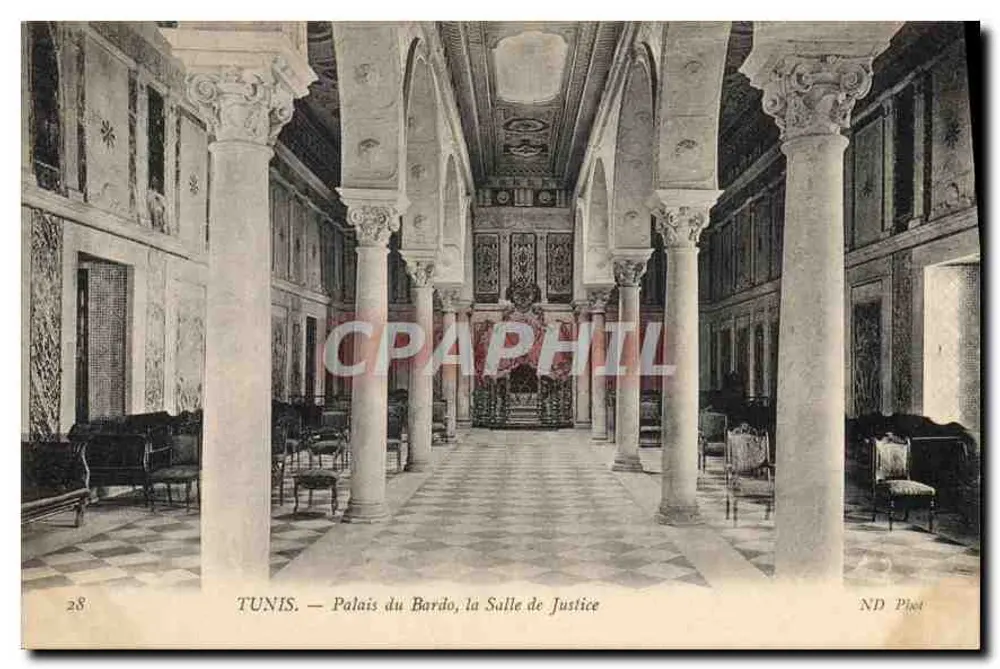 Tunis — Palast von Bardo, der Justizsaal — ND Plot, n°28 - Vorderseite