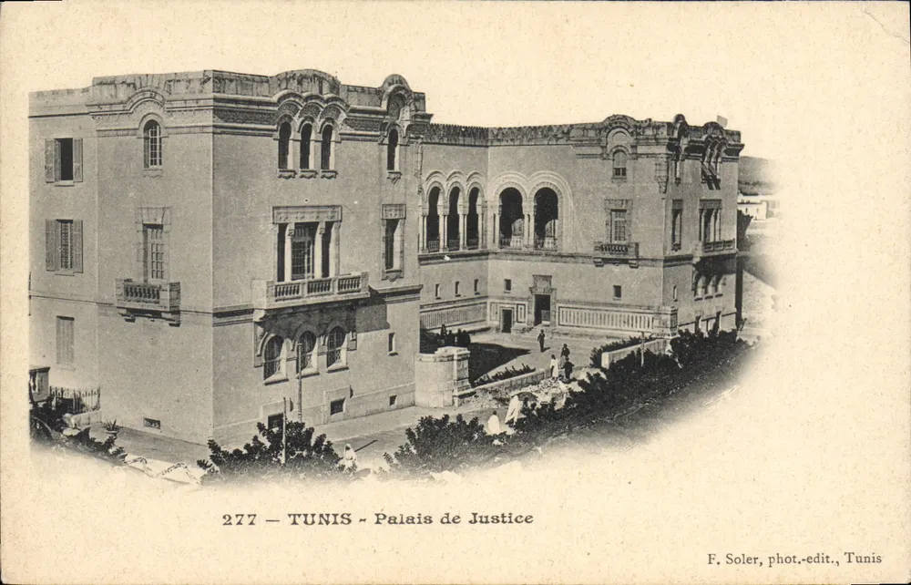 Tunis - Palácio de Justiça — F. Soler, fot.-edit., Tunis, n° 277 - Frente