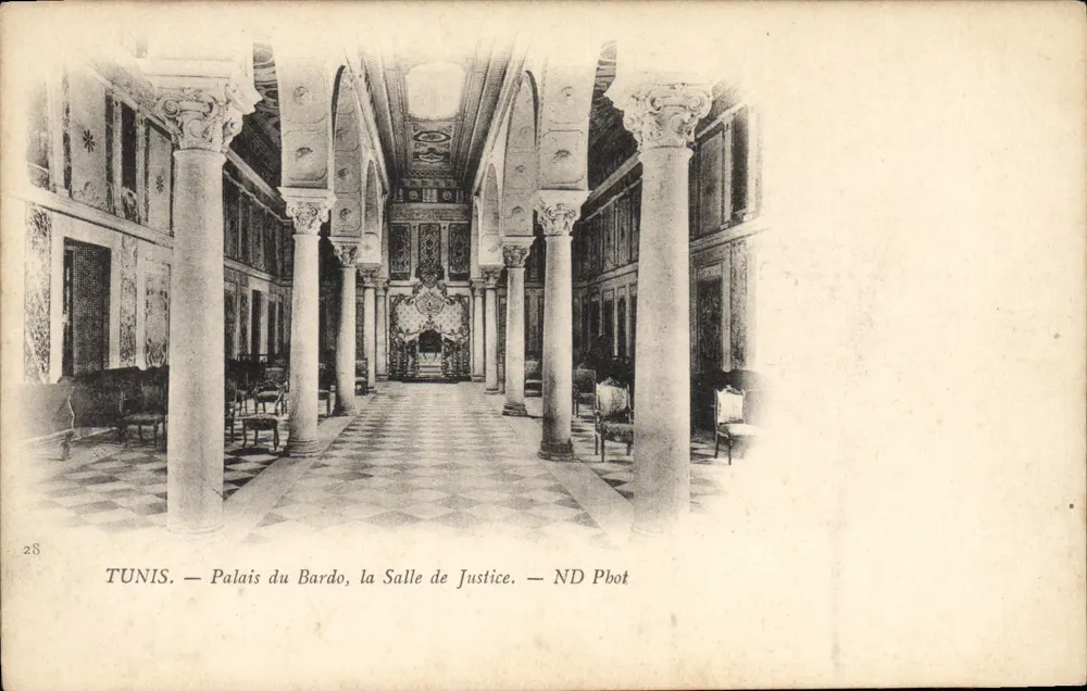 Tunis — Palais du Bardo, der Justizsaal — ND Phot - Vorderseite
