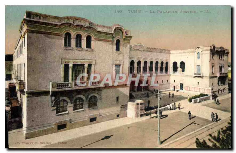 Tunis — O Palácio de Justiça — LL - Frente