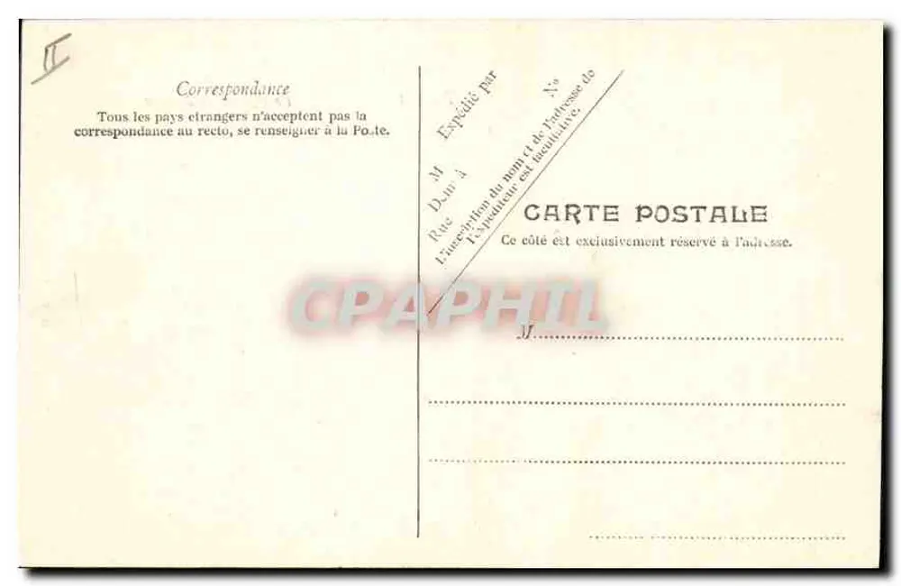 Tunis — Het Paleis van Justitie — V.P. Parijs Nr. 21 - Achterkant