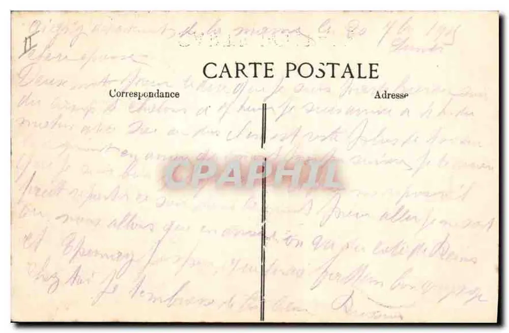 Destruições em Sermaize-les-Bains — Rue de Vitry — Batalha da Marne (6-12 set. 1914) — Editor desconhecido, n° 51 - Verso