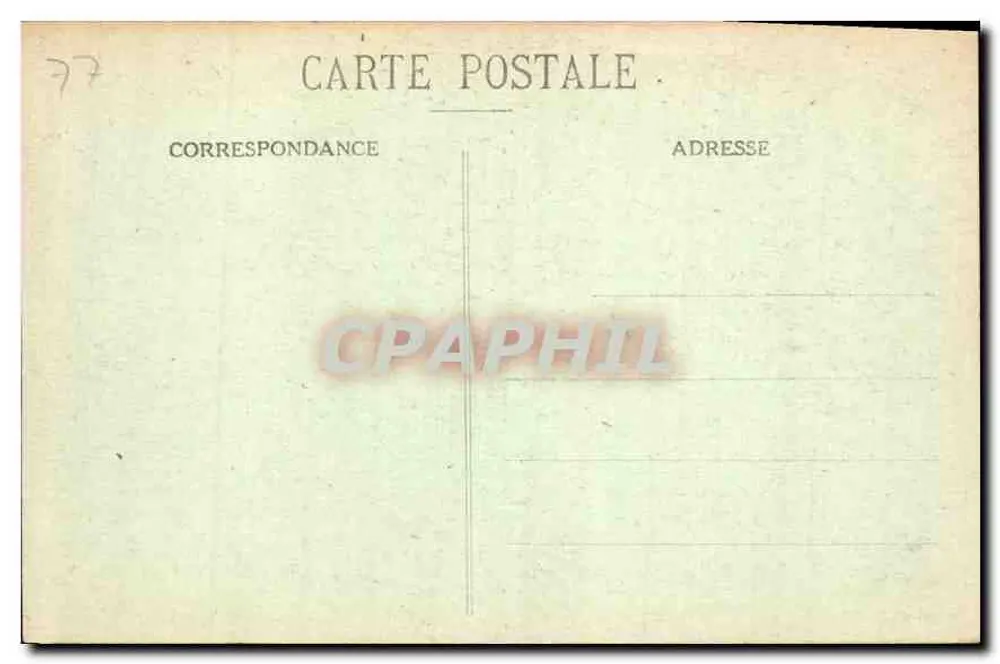 Palast von Fontainebleau — Ratssaal — unbekannter Verleger, Seriennummer 75 - Rückseite