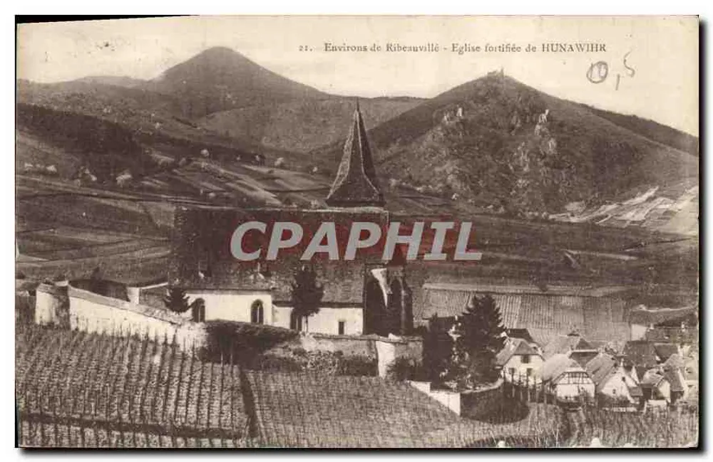 Umgebung von Ribeauvillé — Verstärkte Kirche von Hunawihr — Verleger: HUNAWIHR - Vorderseite
