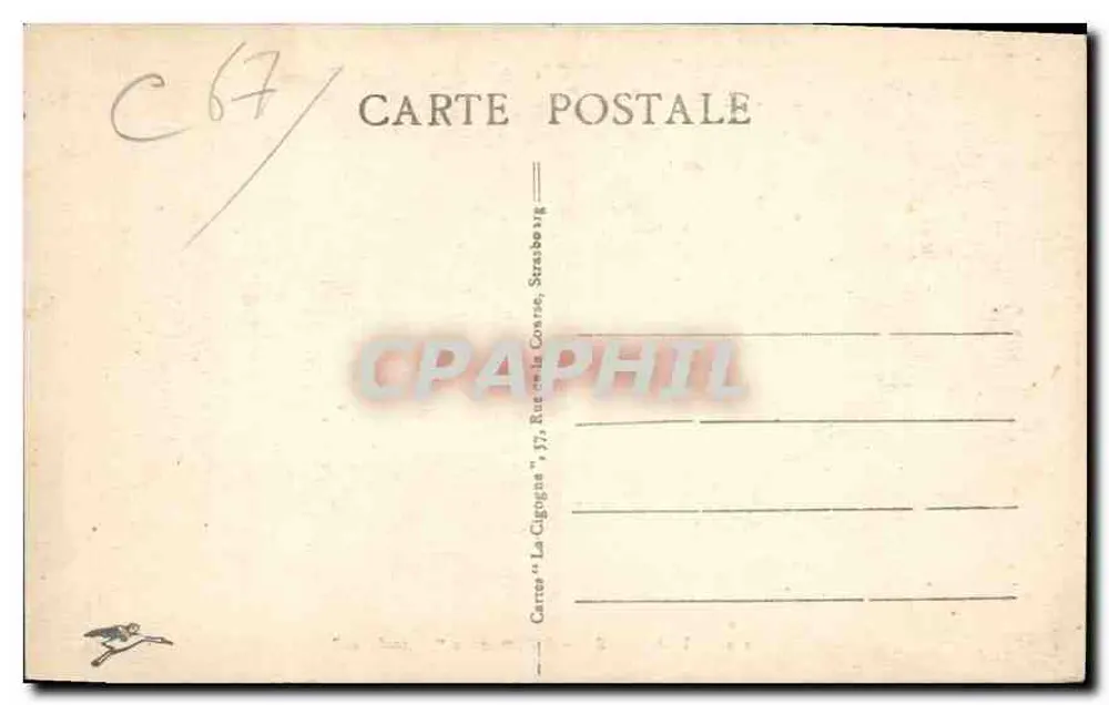 Strasbourg - Na Orangerie "Ganselseel" — editor Carte 'La Cigogne' n°150 - Verso