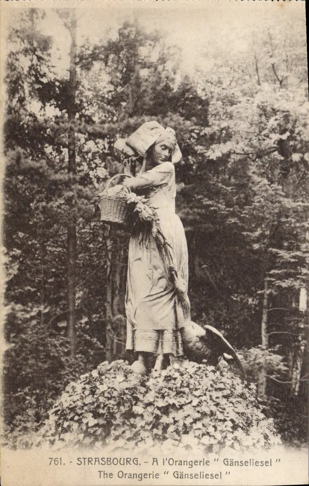 Strasbourg - A Orangerie "Gänseliesel" - Editor Berberet, n°761 - Frente