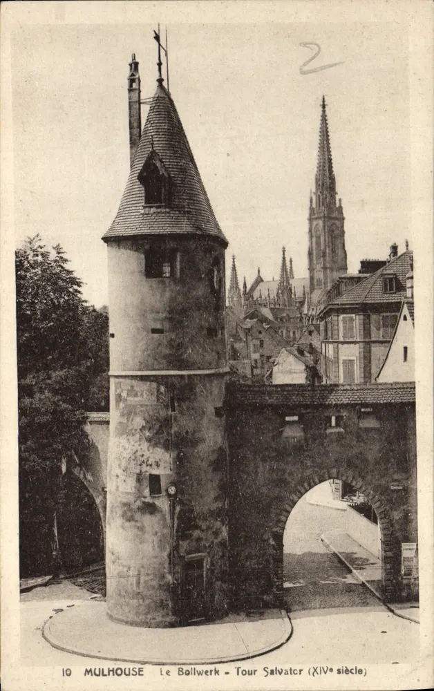 Mulhouse — Turm Salvator (14. Jahrhundert) — Verlag: Éditions Loutre, Mulhouse - Vorderseite