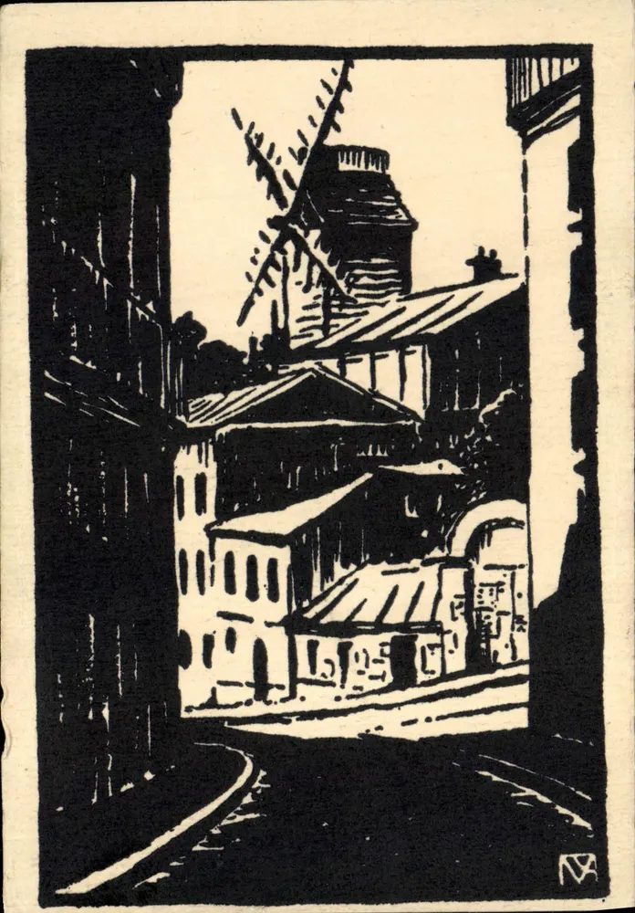 Alt-Montmartre — Moulin de la Galette (3) — Verlag Yvangot, 10 bis, Rue Antoine, Paris - Vorderseite
