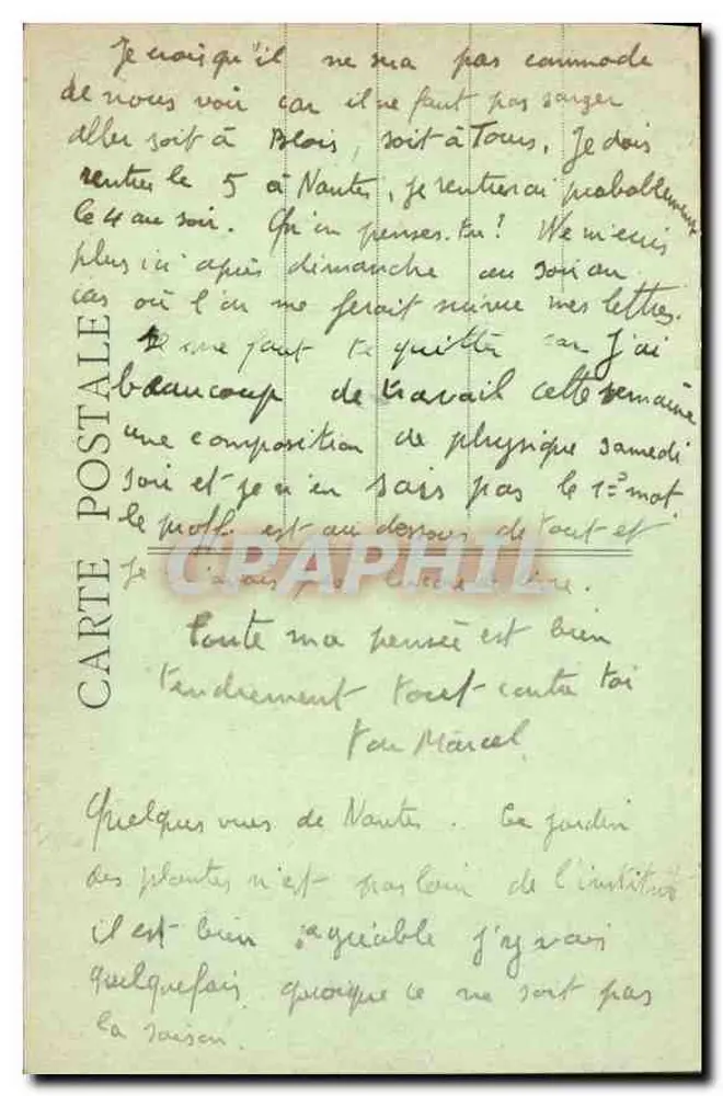 NANTES - Ein beschatteter Weg im Jardin des Plantes — A.R. n°46 - Rückseite