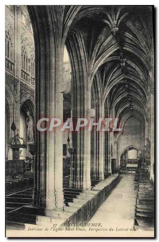 Pont-Audemer — Innenansicht der Kirche Saint-Ouen, Perspektive der rechten Seite — n°37 - Vorderseite