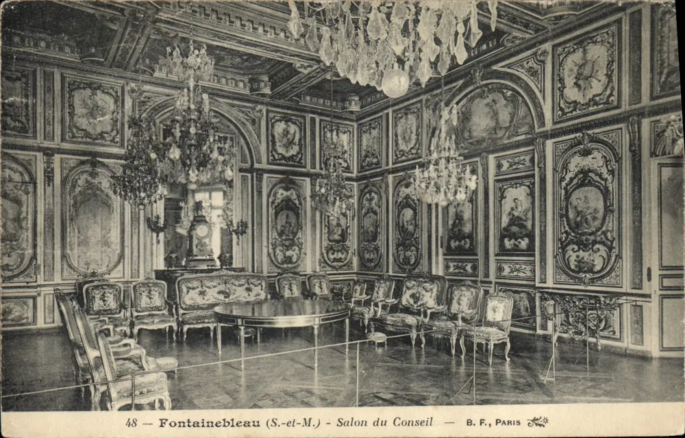 Fontainebleau (S.-et-M.) - Salão do Conselho — B.F., Paris - Frente