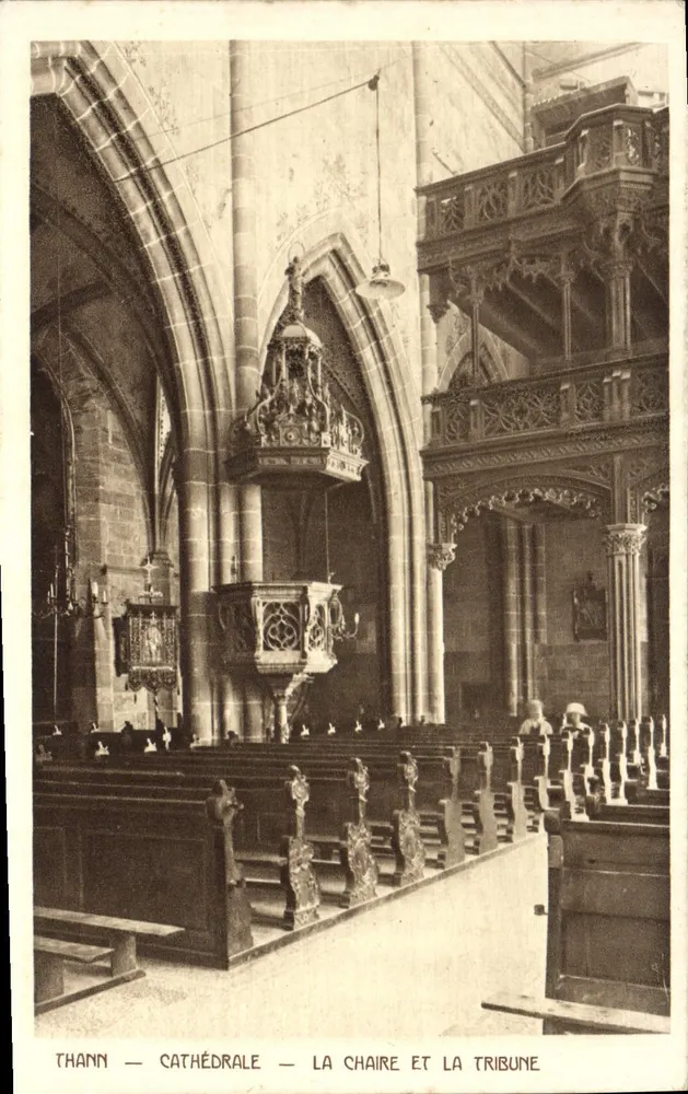 Thann — Kathedrale — Die Kanzel und der Chor - Vorderseite