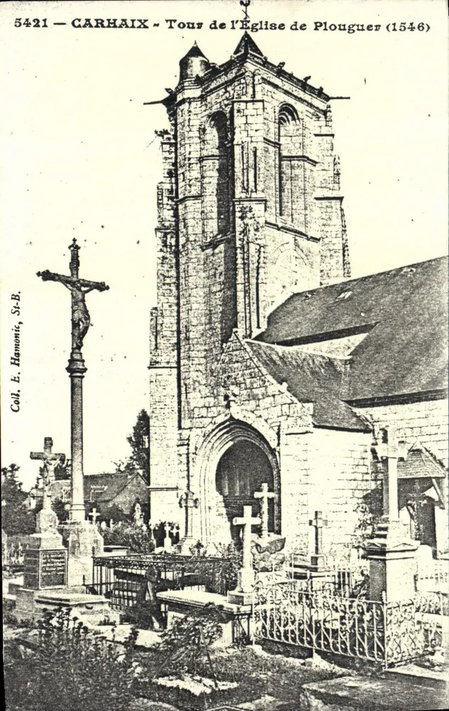 Carhaix - Turm der Kirche von Plouguer (1546) — Verlag E. Hamon, n° 5421 - Vorderseite