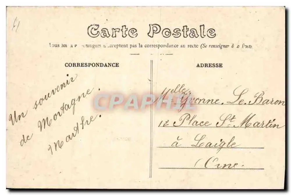 Mortagne (Orne) — Garten des Rathauses — Sammlung Godfroy-Buron - Rückseite