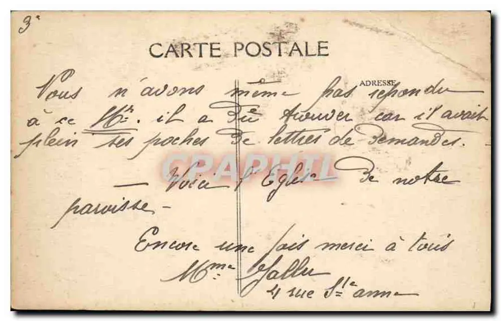 Laval — Binnenkant van de Kerk van Sint Venerand — Uitgever Lamiré, Rennes - Achterkant