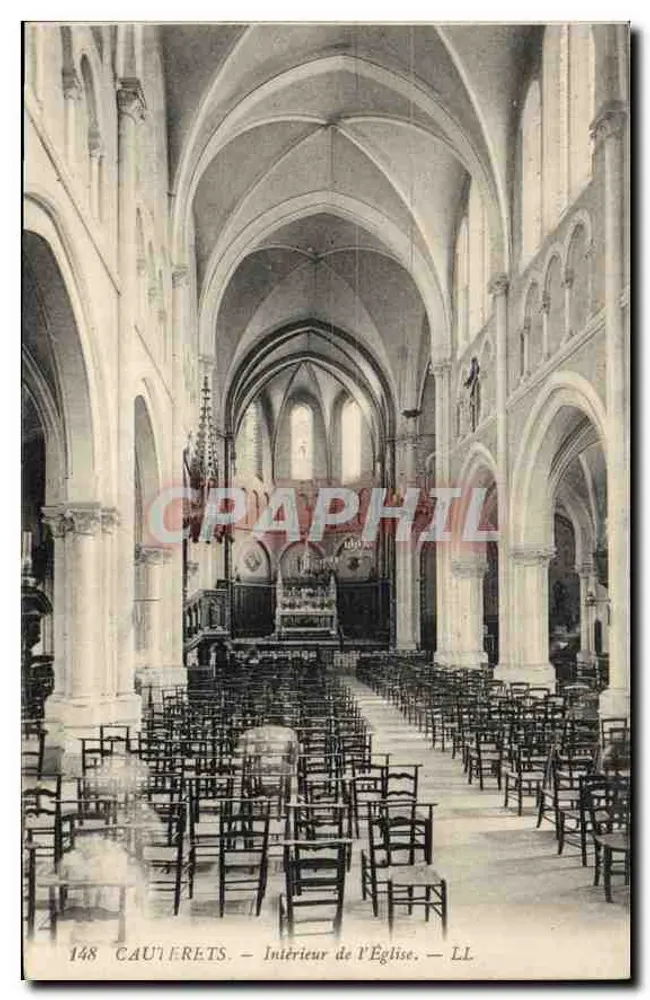 Cauvirets — Interior da Igreja — LL, n° 148 - Frente