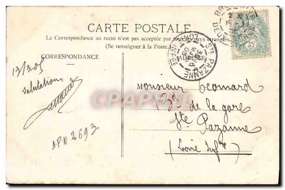 Bressuire - Vista Geral — Coleção H. Bouvier, Livraria Bressuire - Verso