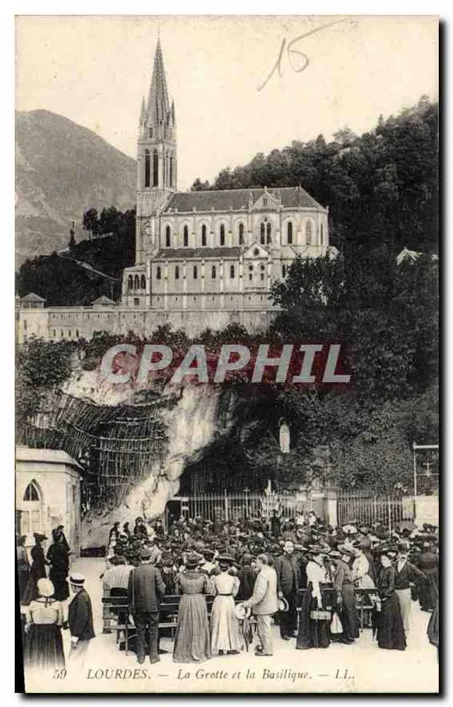 LOURDES — La Grotte et la Basilique — LL. - Frente