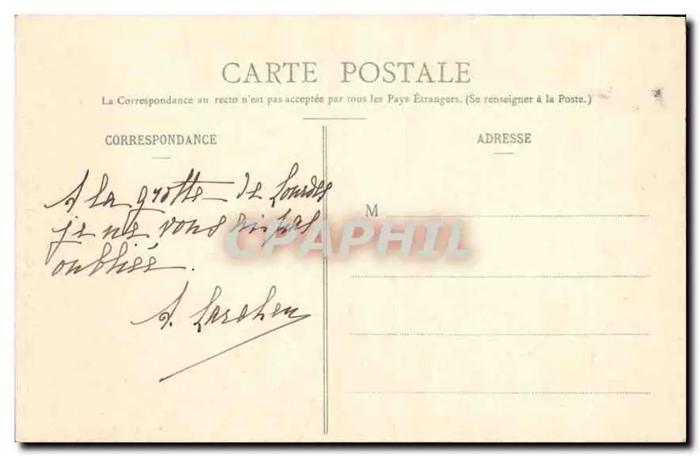 Lourdes — A Gruta e a Basílica — E. Frioux, editor, n° 28 - Verso