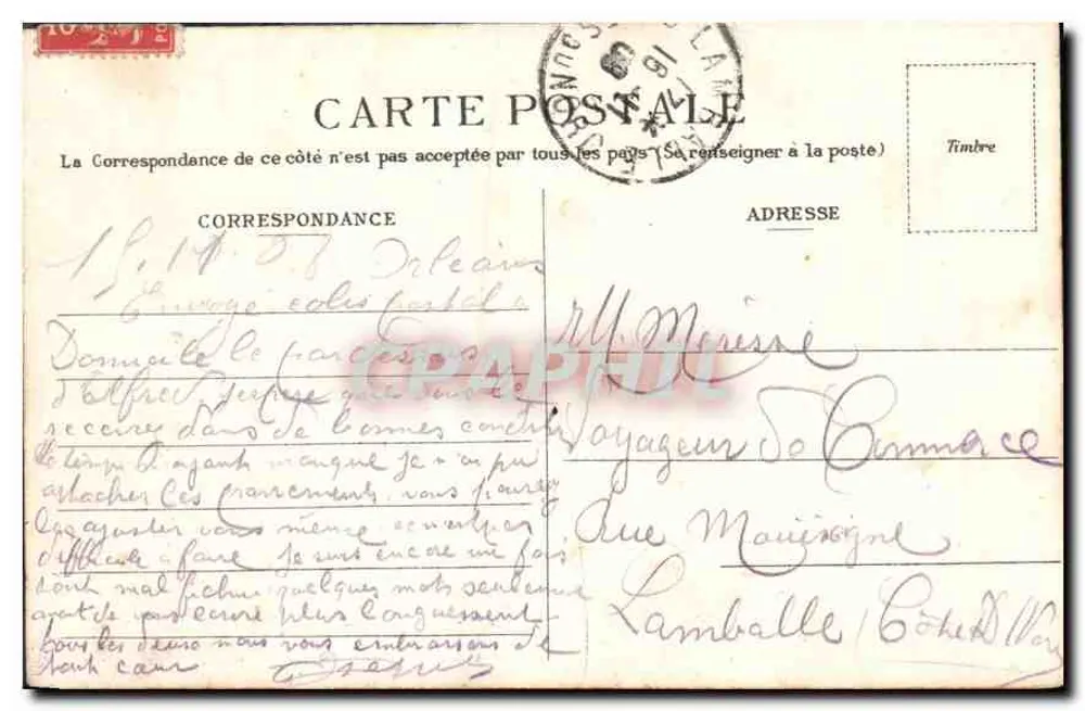 Orléans — Vista Geral — Editor: C. Charet - Verso