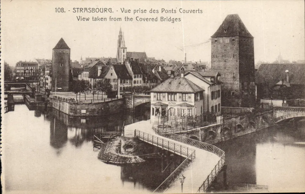 Straßburg - Ansicht aus den Couvertbrücken — Verlag Berederet, n° 108 - Vorderseite