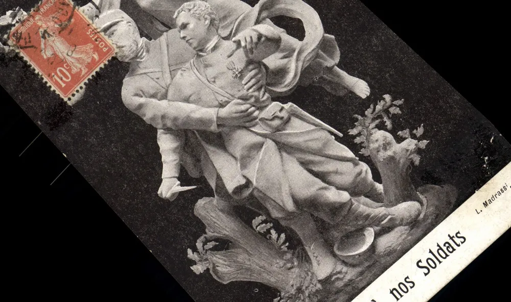 Statua di soldati — L. Madrassi — editore non visibile - Recto