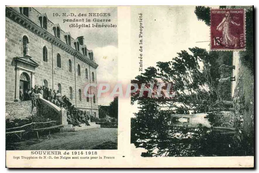 Notre-Dame des Neiges — Freiwilliges Krankenhaus während des Krieges — Erinnerung 1914-1918 - Vorderseite