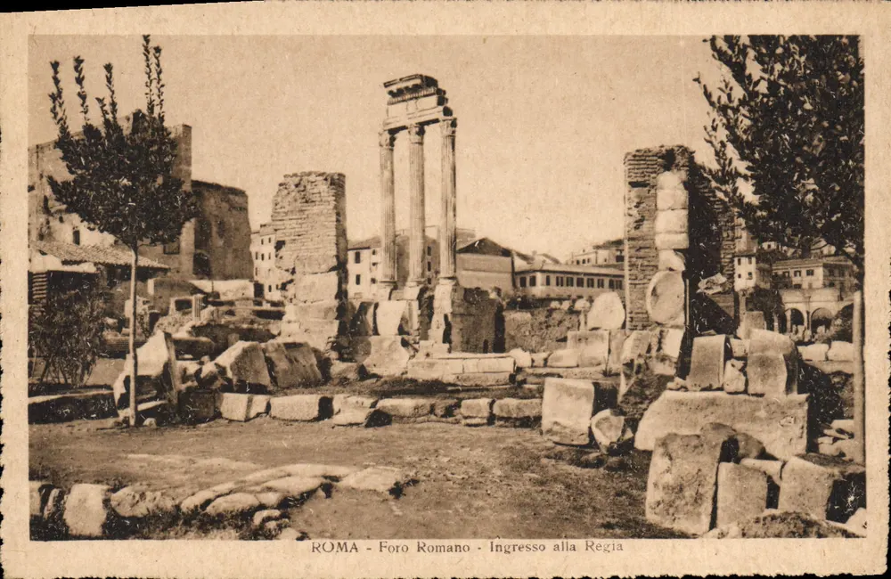 Roma - Foro Romano - Ingresso alla Regia - Frente