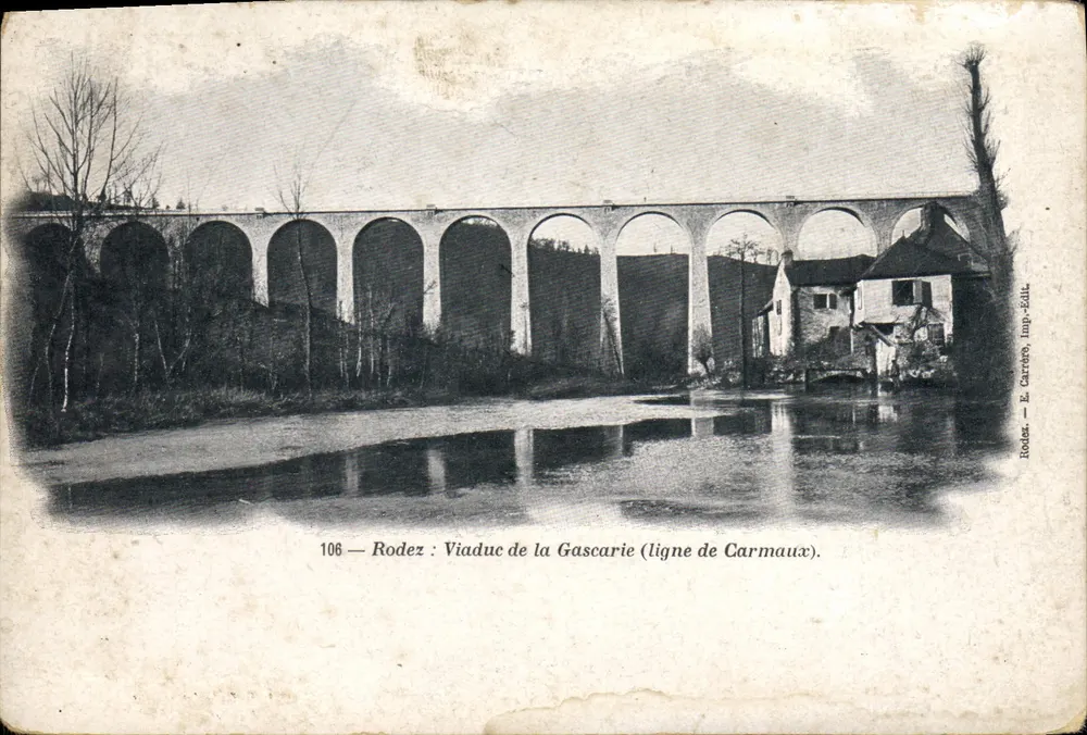 Rodez — Viaduc de la Gascarie (Linie Carmaux) — E. Carrézo, Verlag - Vorderseite