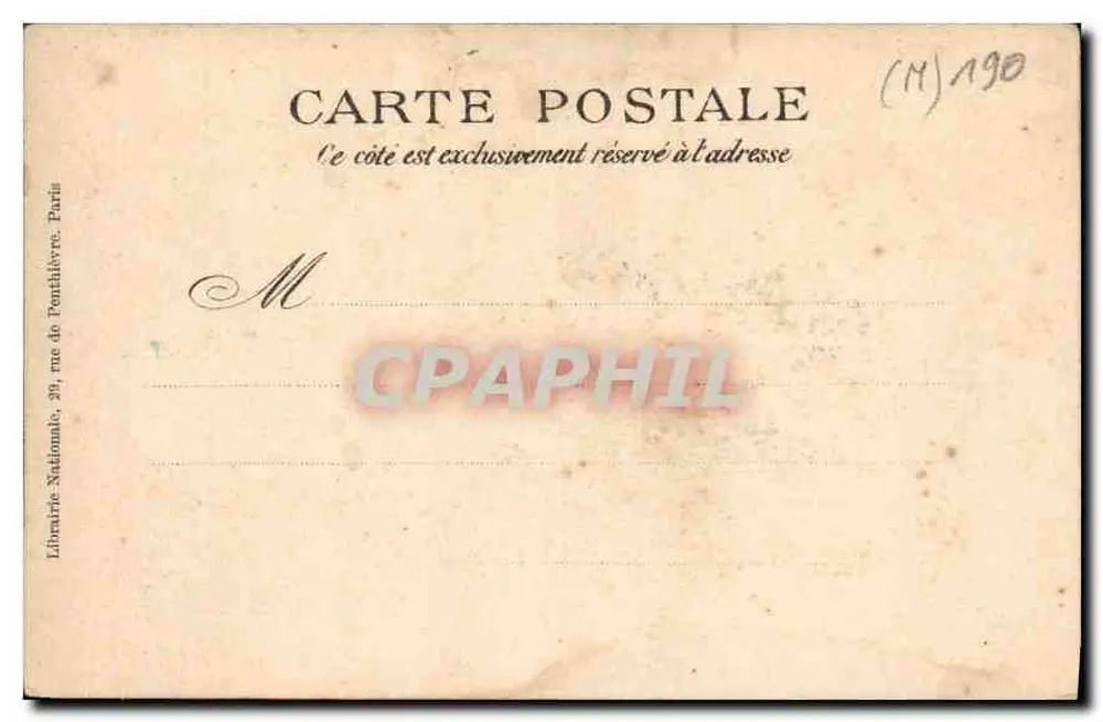 Philippe, Herzog von Orléans — Portrait im Bust — Librairie Nationale, Paris - Rückseite