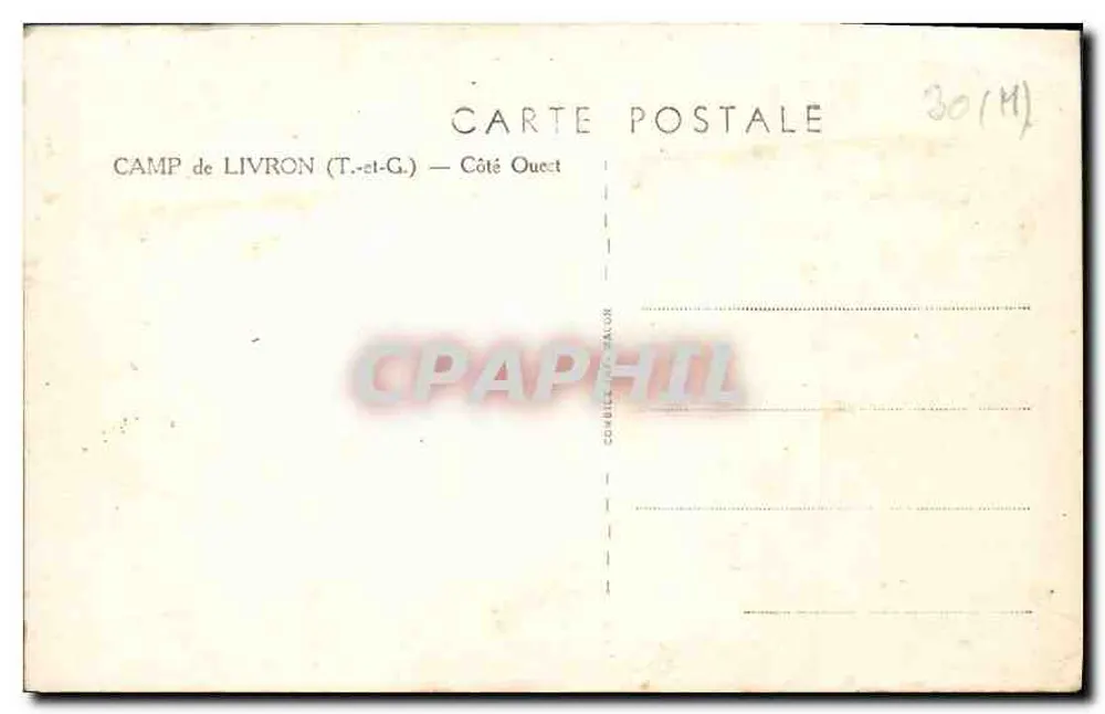 Camp de Livron (T.-et-G.) — Westseite — Verlag Oim - Rückseite