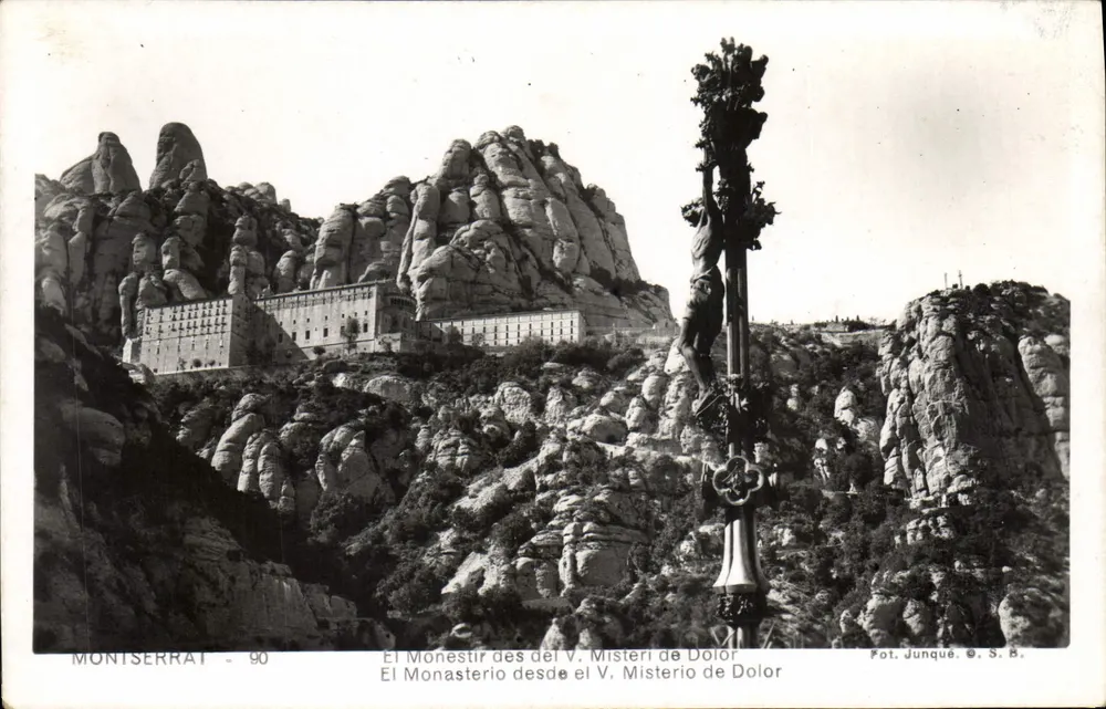 Montserrat — Das Kloster des V. Misterio de Dolor — Photo Junqué, O. S. B. - Vorderseite
