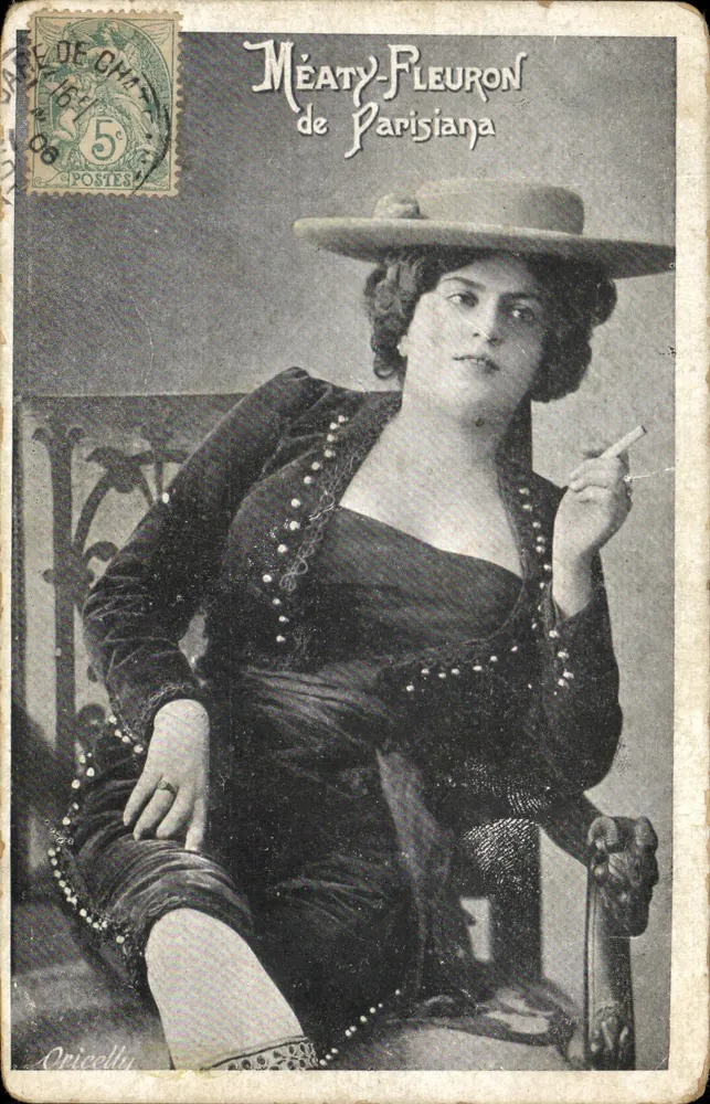 Méaty-Fleuron de Parisiana — Portrait de femme fumant — Oricolly - Recto