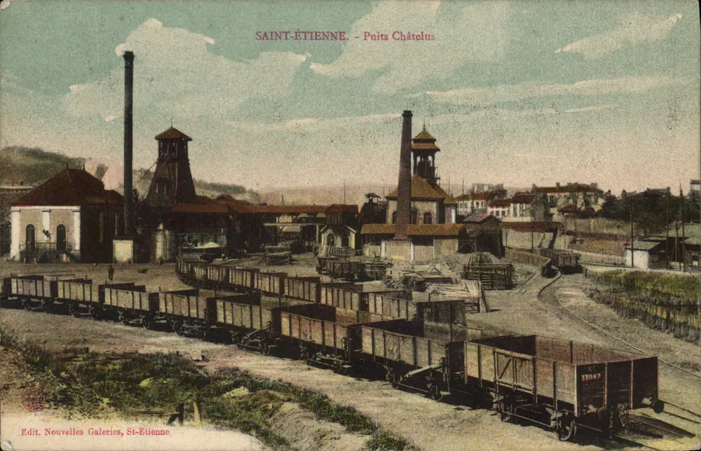 Saint-Étienne - Poço Châtelus — Editor Nouvelles Galeries, St-Étienne, n° 13087 - Frente