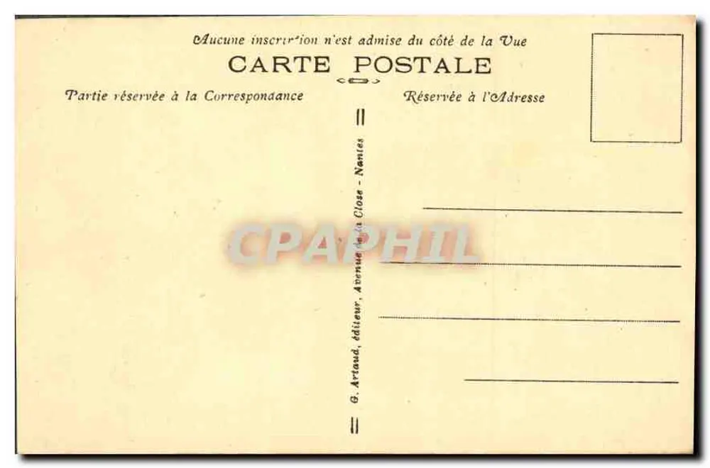 Plougastral-Daoulas — O Calvário (1602-1604) — G. Artaud, editor, Nantes - Verso