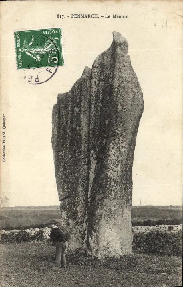 Penmarch - O Menhir — Coleção Villard, Quimper, n°817 - Frente