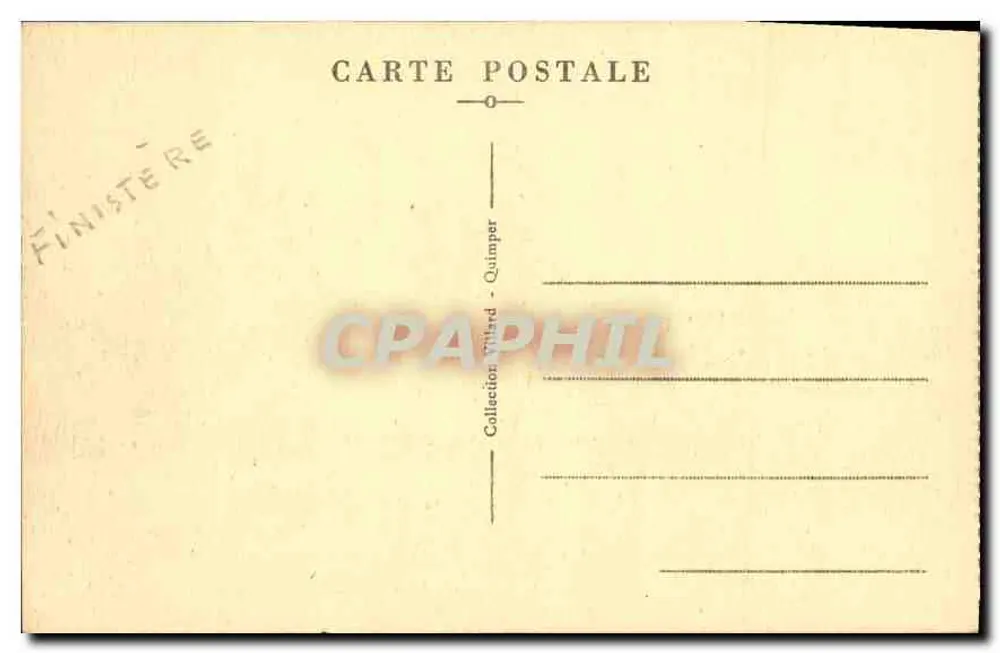 Pointe du Raz — Hafen Béstrée — Das Einholen der Fischerboote — Sammlung Villard - Quimper - Rückseite