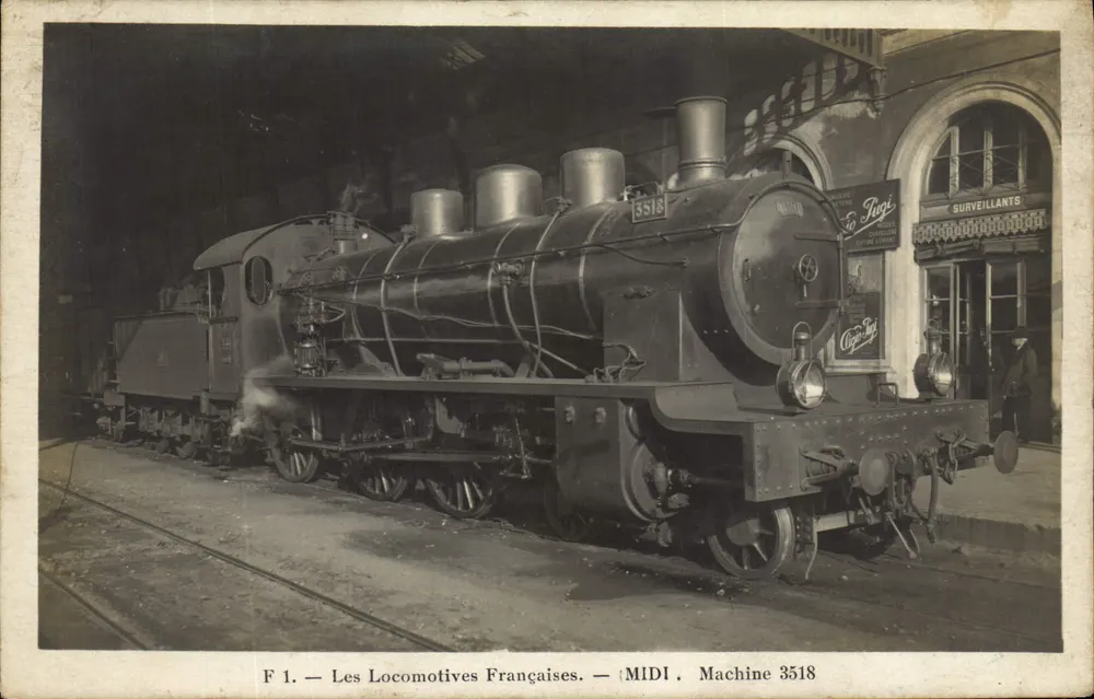 Französische Lokomotive Nr. 3518 — MIDI — Die französischen Lokomotiven — Ausgabe F. FLEURY - Vorderseite
