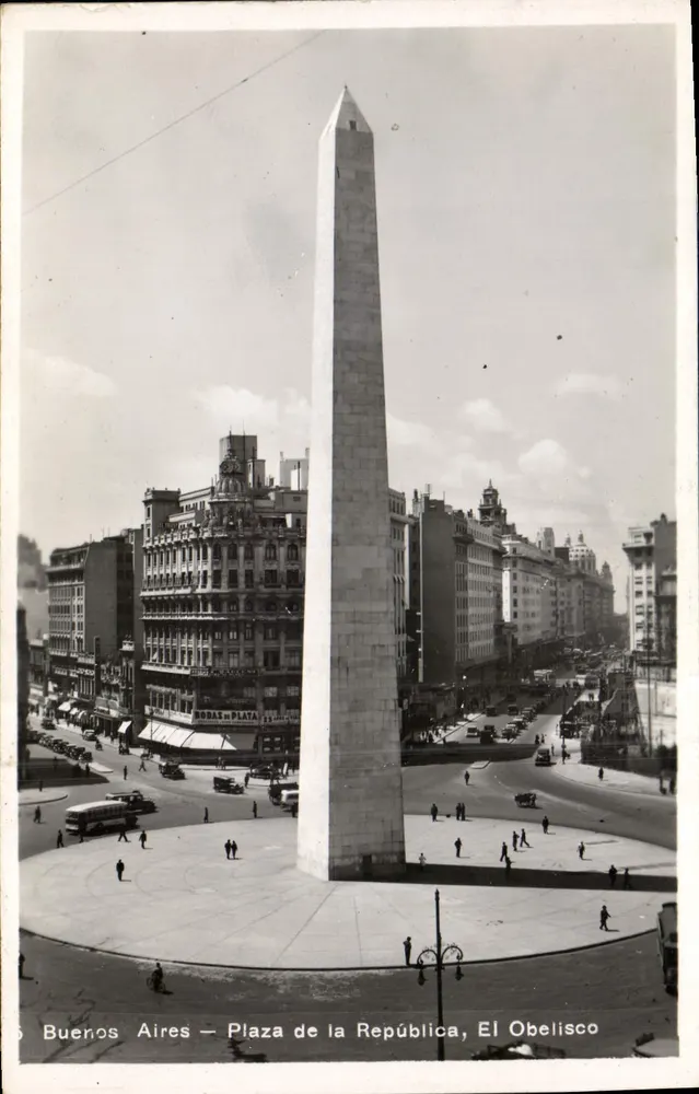 Buenos Aires — Plaza de la República, El Obelisco - Vorderseite