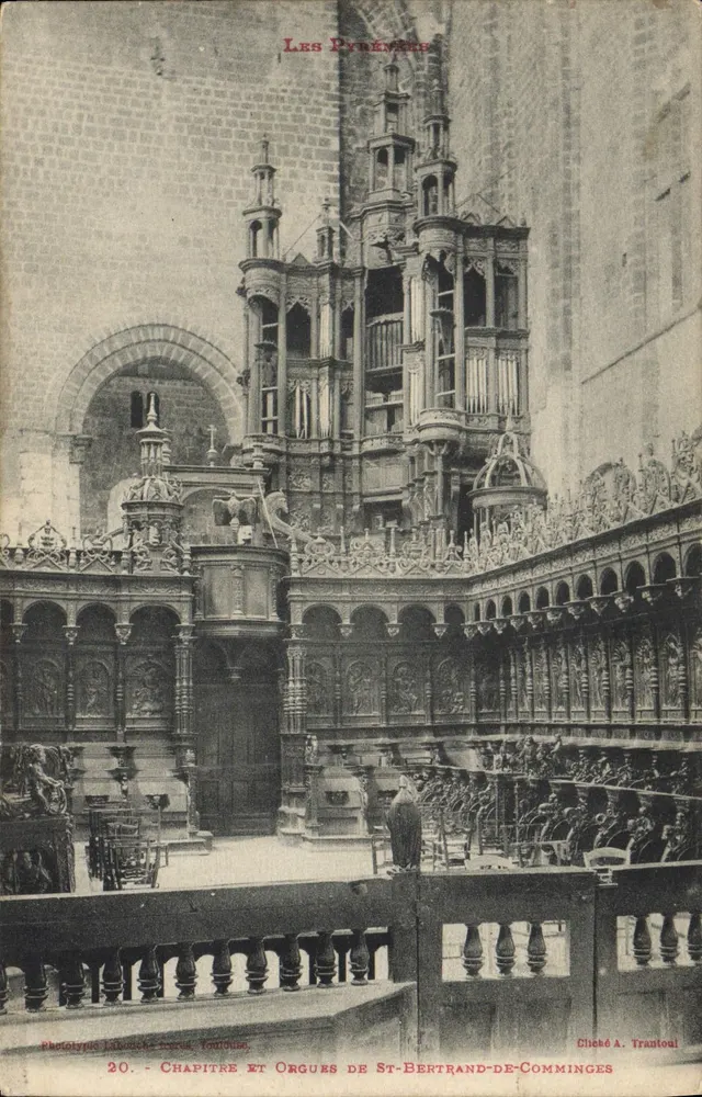 Capítulo e órgãos de Saint-Bertrand-de-Comminges — Fototipia Léonard, Toulouse — n°20 - Frente