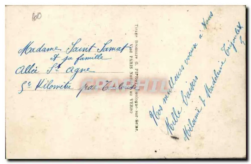 Arranjo de flores e houppelande — DIX 284 — Editor DIX - Verso
