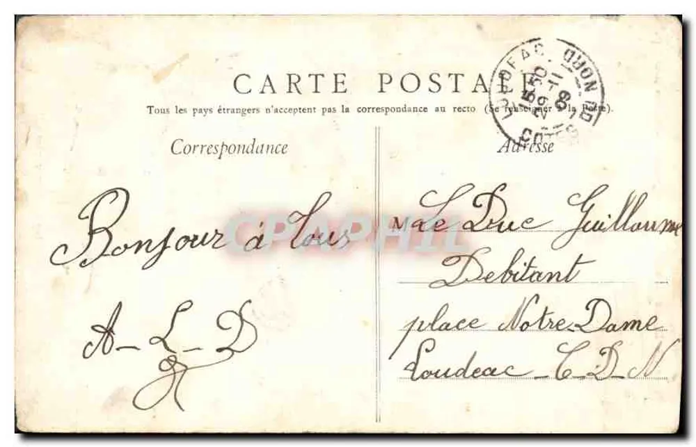 Moncontour de Bretagne — Die Saint-Jean-Pforte — Lequien-Ravalec, Foto-Verlag Moncontour - Rückseite
