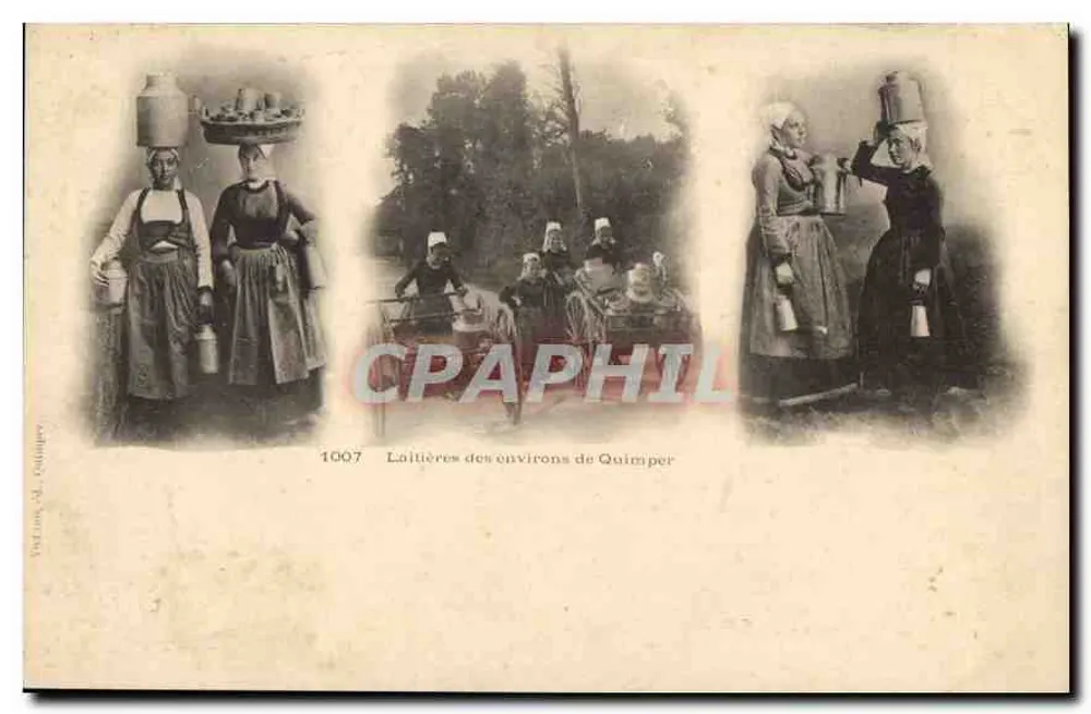 Milchmädchen um Quimper — Serie 1007 — Vatton, Quimper - Vorderseite