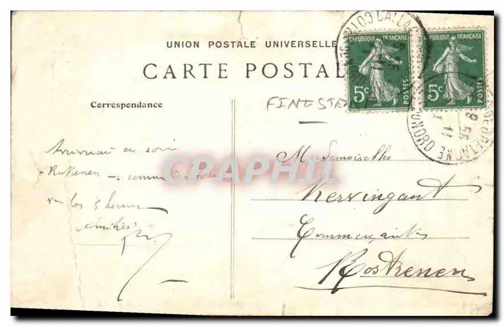 Concarneau — Die geschlossene Stadt — Das Tor Passage — Sammlung V. BARD, Quimper - Rückseite