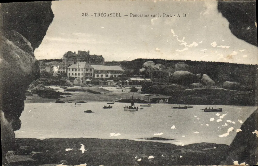 Trégastel — Panorama sobre o Porto — A. B, n°313 - Frente